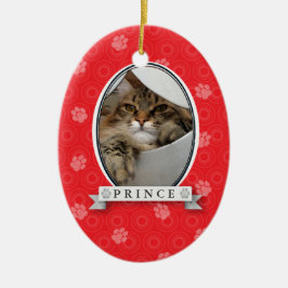 Crimson Paw Skriv ut Pet Ornament