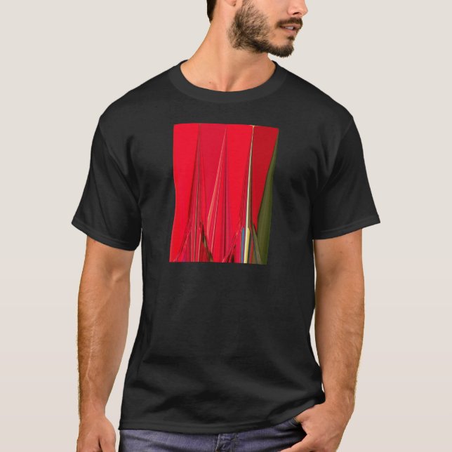 Crimson Petal Symphony: Ett mästerverk i röd desig T-shirt (Framsida)