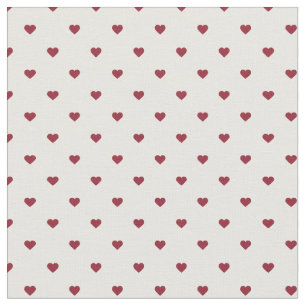 Crimson Polka Dot Hearts Tyg