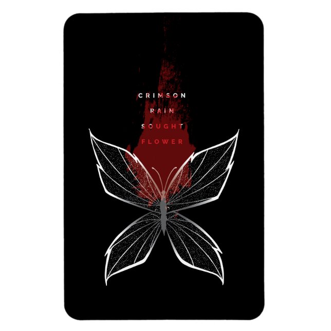 Crimson Rain sökte Flower Wraith Butterfly Magnet (Vertikal)
