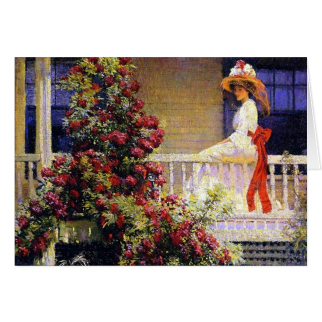 Crimson Rambler Hälsningskort (Framsidan Horizontal)