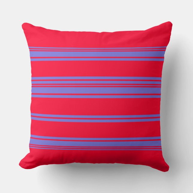 Crimson Red and Lila Rand Dekorativ kudde (Framsida)