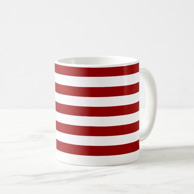 Crimson Red and White Rand Kaffemugg (Framsida höger)