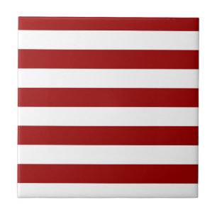 Crimson Red and White Rand Kakelplatta
