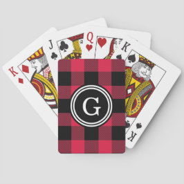 Crimson Red Black Buffalo Check Play 1IR Casinokort