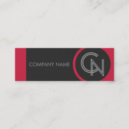 Crimson Red Bold Mini Visitkort