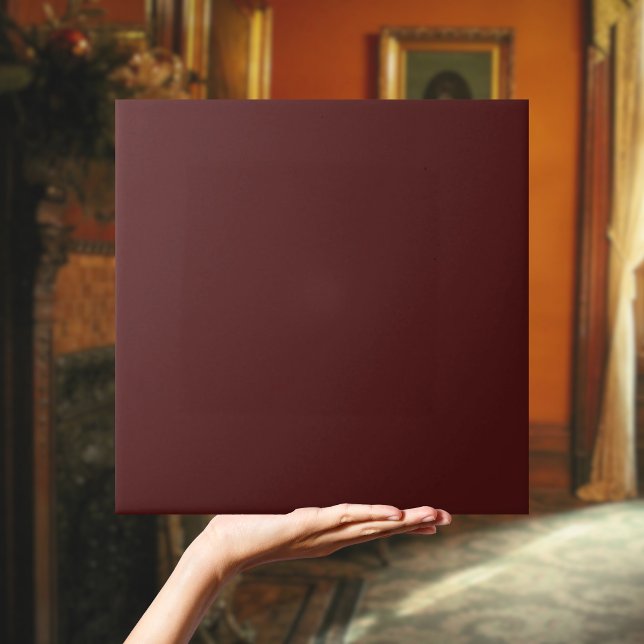 Crimson Red Brown Solid Färg Tile Kakelplatta (Crimson Red Brown Solid Colour Tile
)