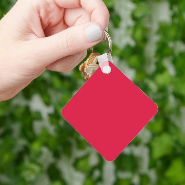 Crimson Red Custom Keychain Nyckelring (Hand)