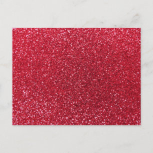 Crimson Red glitter Vykort