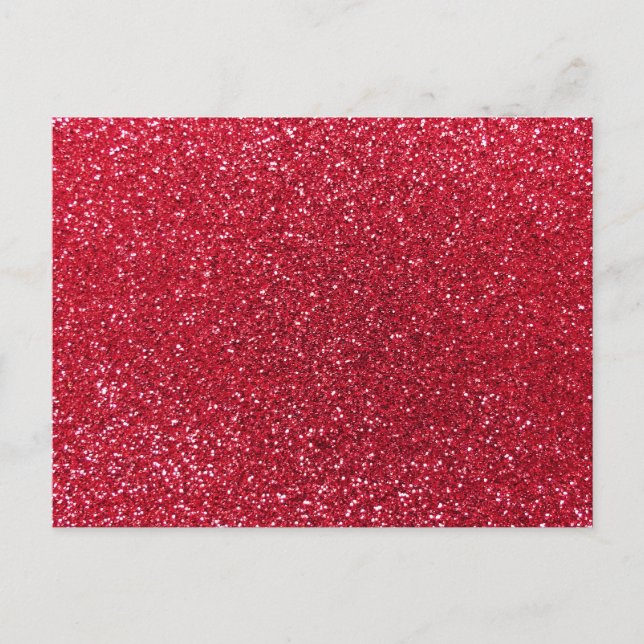 Crimson Red glitter Vykort (Framsida)