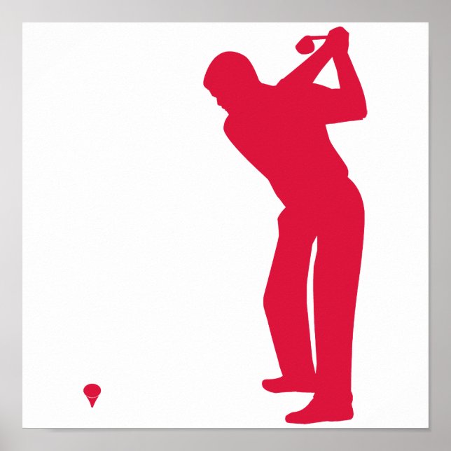 Crimson Red Golf Poster (Framsidan)