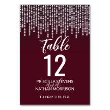 Crimson Red Hanging Diamond Ljus Bordsnummer