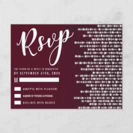 Crimson Red Hanging Diamond Ljus OSA Vykort