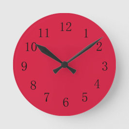 Crimson Red Kitchen Wall Clock Rund Klocka