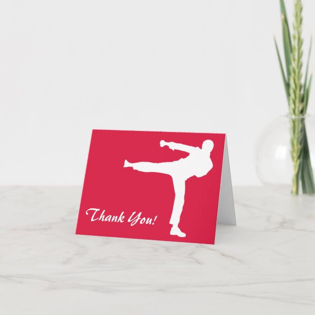 Crimson Red Martial Arts Tack Kort (Framsida)