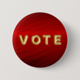 Crimson Red Metallic Graphic Vote Knapp
