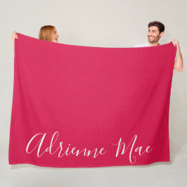 Crimson Red Personlig Fleece Blanket
