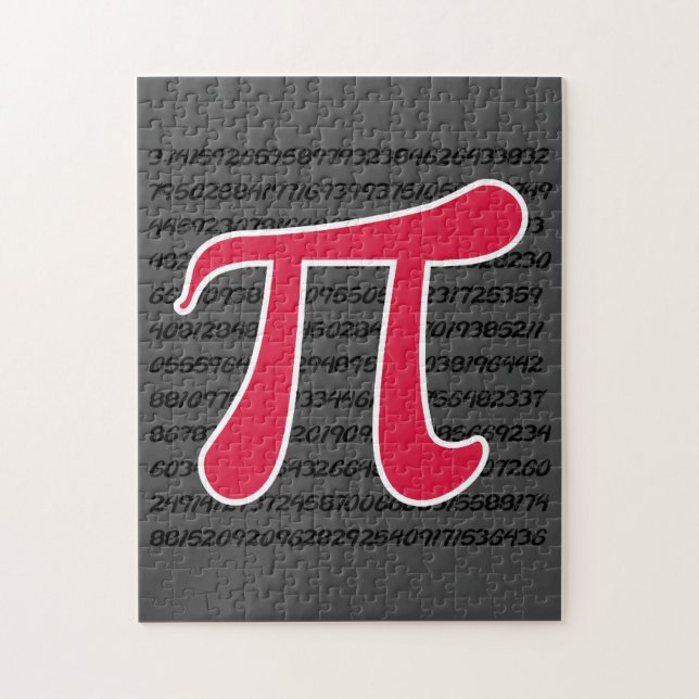 Crimson Red Pi Symbol Pussel (Vertikal)