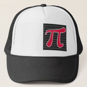 Crimson Red Pi Symbol Truckerkeps