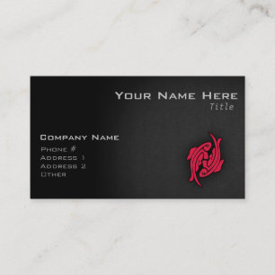 Crimson Red Pisces Visitkort
