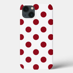 Crimson Red Polka dots Circles