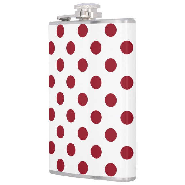 Crimson Red Polka dots Circles Fickplunta (Vänster)