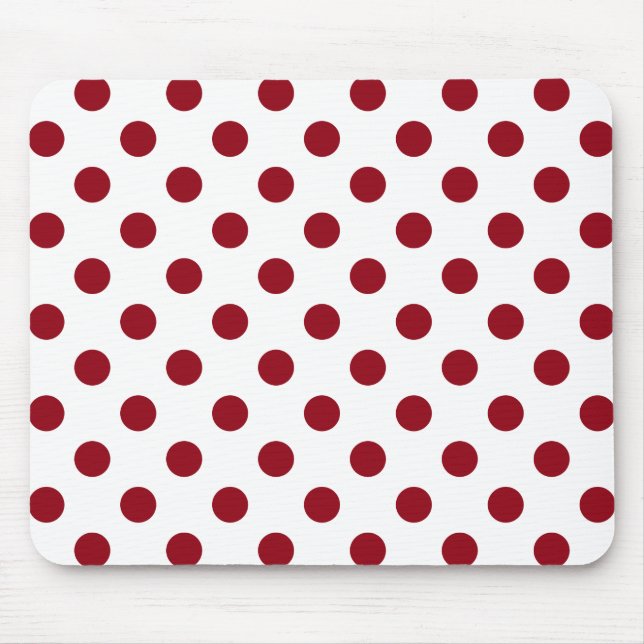 Crimson Red Polka dots Circles Musmatta (Framsidan)