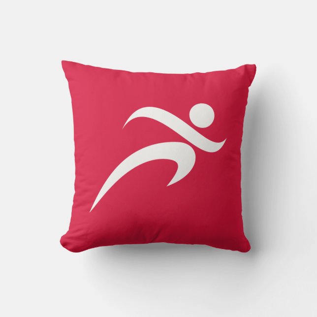 Crimson Red Running Kudde (Framsida)
