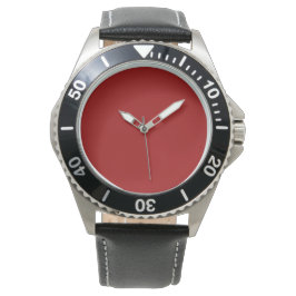 Crimson Red Solid Färg Armbandsur