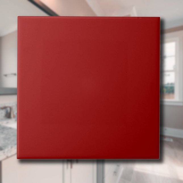 Crimson Red Solid Färg | Klassisk | ELEGANT Kakelplatta (Skapare uppladdad)