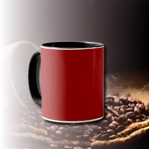 Crimson Red Solid Färg Klassisk ELEGANT Mugg