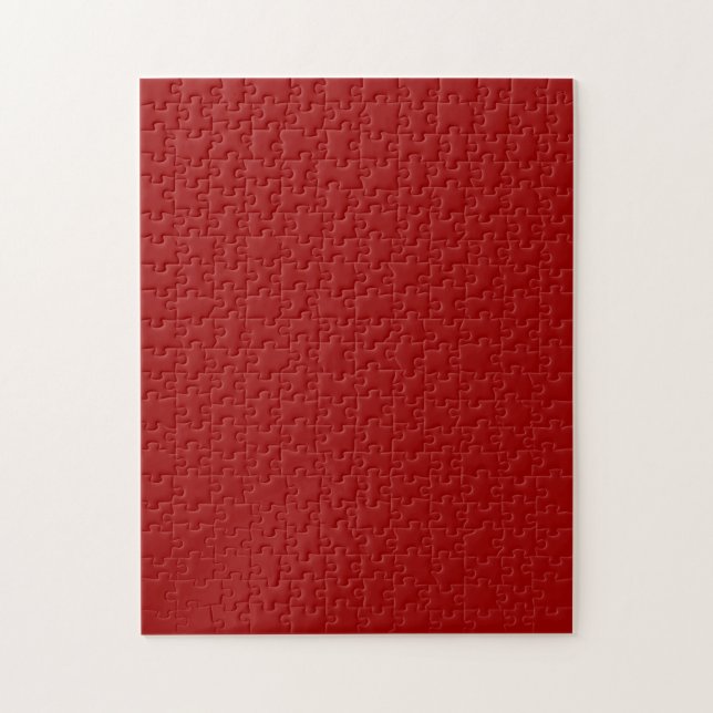 Crimson Red Solid Färg | Klassisk | ELEGANT Pussel (Vertikal)