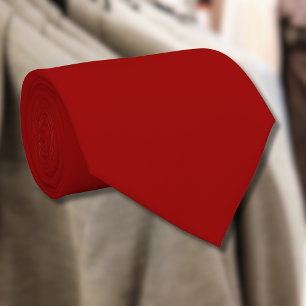 Crimson Red Solid Färg Klassisk ELEGANT Slips