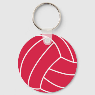 Crimson Red Volleyball Nyckelring