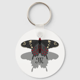 Crimson Ro Butterfly Shadow Monogram Nyckelring
