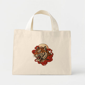 Crimson Roar — Japansk-Inspirerad Tigerkonst Mini Tygkasse