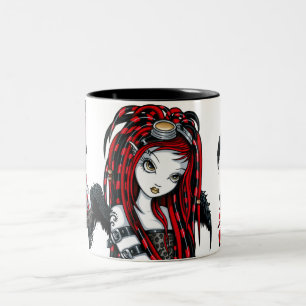 "Crimson" röd mugg för tatueringCyberGoth ängel