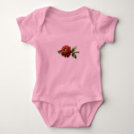 Crimson Rose Bloom – Botanical Clipart T Shirt