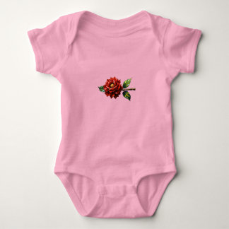 Crimson Rose Bloom – Botanical Clipart T Shirt