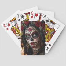 Crimson Rose Calavera – Elegant Dag av de Döda