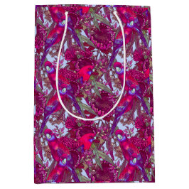 Crimson Rosella och Wildblommor