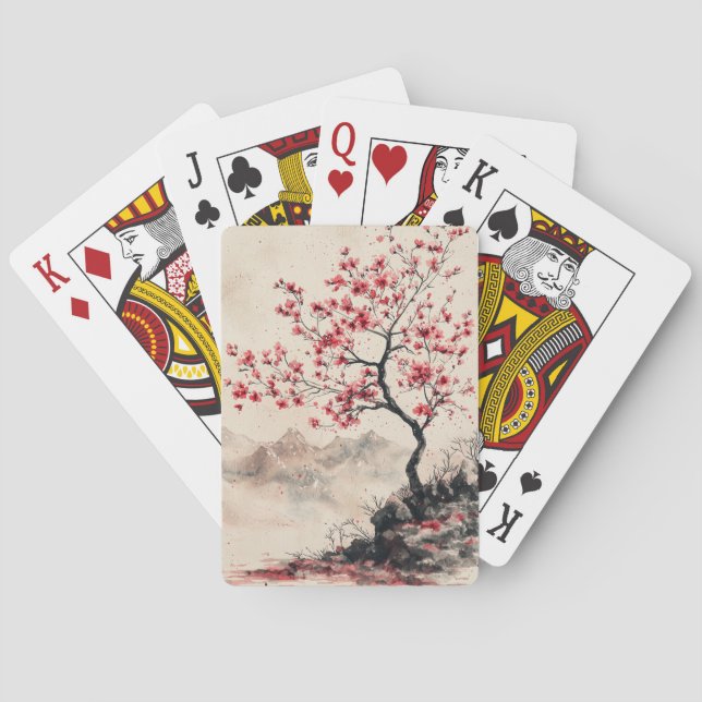Crimson Sakura Berg Serenitet (1) Casinokort (Baksidan)
