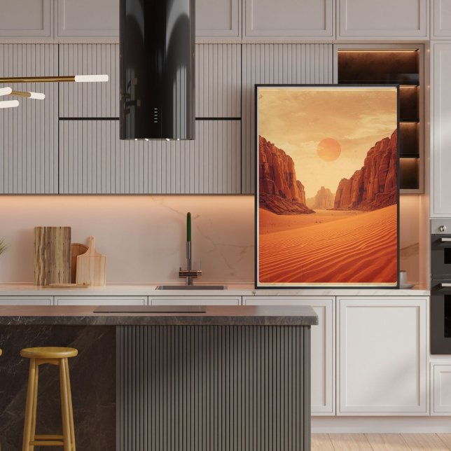 Crimson Sands – Retro Wadi Rum Ökenresor  Poster (Skapare uppladdad)