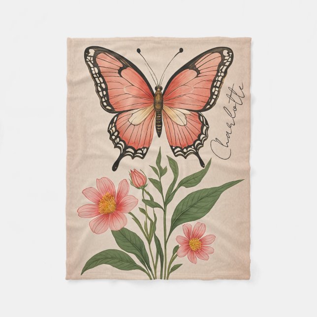 Crimson Sergranat Personlig Fleecefilt (Framsidan)