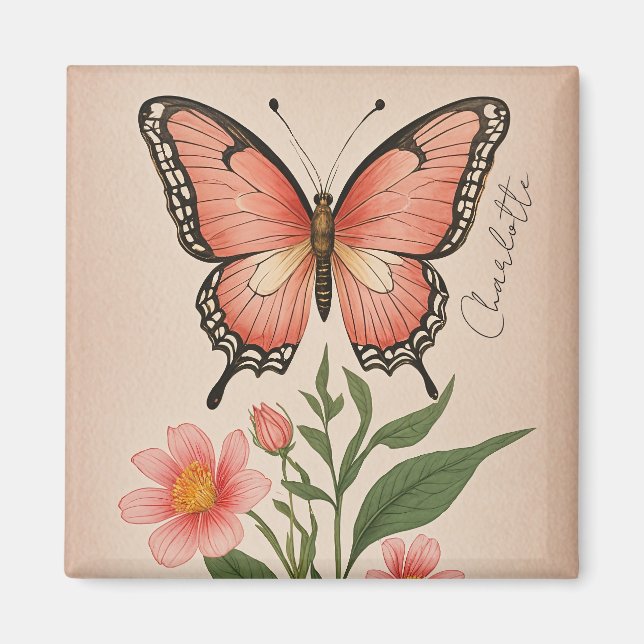 Crimson Sergranat Personlig Magnet (Framsidan)