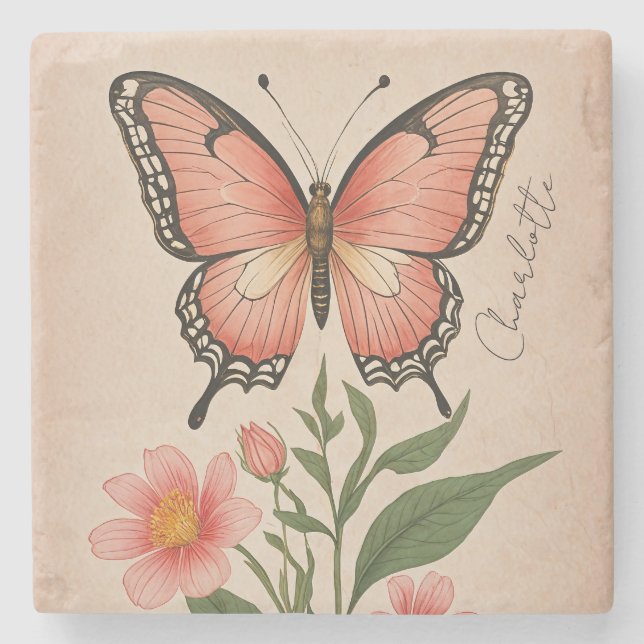 Crimson Sergranat Personlig Stenunderlägg (Framsidan)