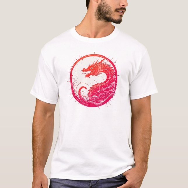 Crimson Serpent Emblem T Shirt (Framsida)