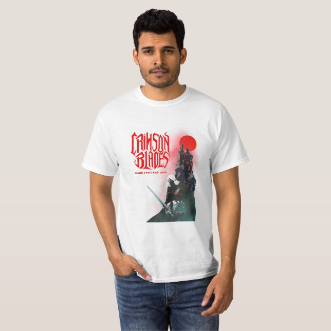 Crimson skjorta för blad T Shirt (Hel framsida)