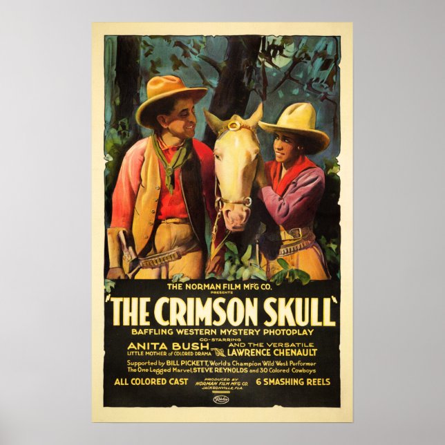 CRIMSON SKULL Richard Norman Old Classic Movie Poster (Framsidan)