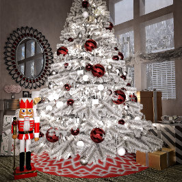Crimson Snöre jul Julgransmatta Borstad Polyester